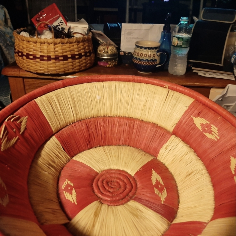 12 inch bowl ? Handmade, antique, Indian basket